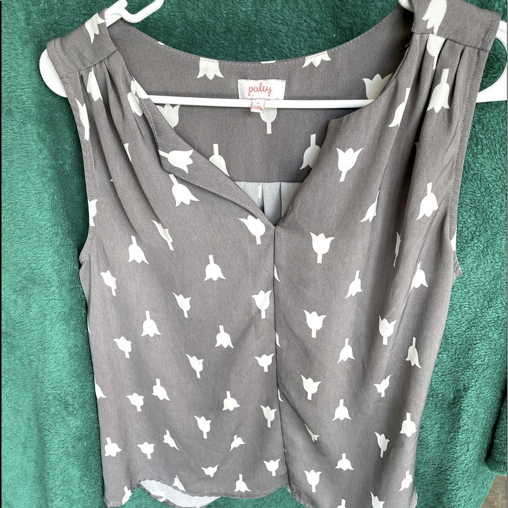 Tulip gray dress tank top